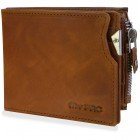 mypac cruise Tan brown Genuine Leather wallet with zip for men  C11573-21